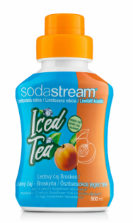 SodaStream Ledový čaj broskev nebo citron 500 ml je 129,- Kč.