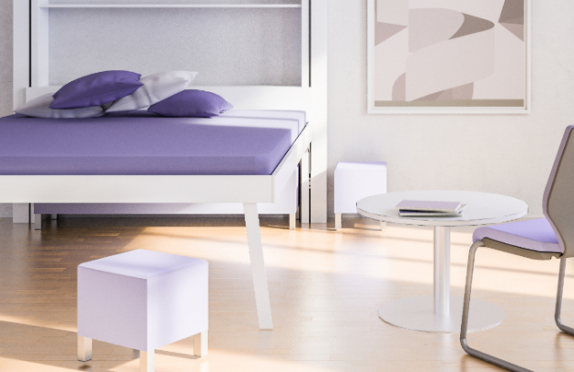 Zdvihací postel VOGA LIFT BED s elektrickým mechanismem je určená do malých bytů a přispívá k efektivnímu využití místa.
