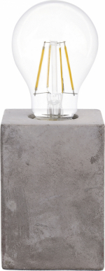  Keramickou základnu se vzhledem betonu má svítidlo Prestwick (Eglo), 13 × 9 × 9 cm, cena 429 Kč, www.hornbach.cz 