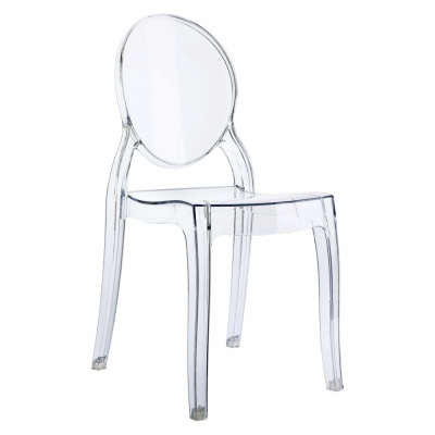 židle s barokními liniemi Ghost II, materiál polykarbonát, cena 3 183 Kč, www.designovynabytek.cz
