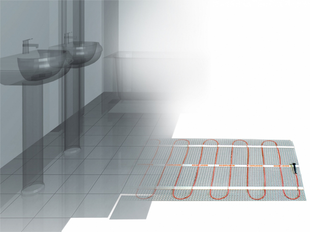 Topná rohož s výkonem 160 W/m2 je určená pro použití v koupelnách a kuchyních, www.fenixgroup.cz