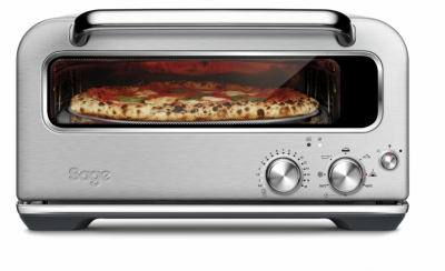 Domácí pizza pec Sage The Smart Oven Pizzaiolo od prémiové značky Sage během chvilky upeče pizzu jako z pravé pece na dřevo. 