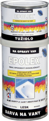 Barvou na vany Epolex lze snadno nahradit materiál, který byl na vanu nanášen původně. Tvrdost je přibližně stejná jako tvrdost akrylátových van. Balení obsahuje dvě složky, které se skládají z vlastní epoxidové nátěrové hmoty a iniciátoru, který aktivuje tvrzení. 