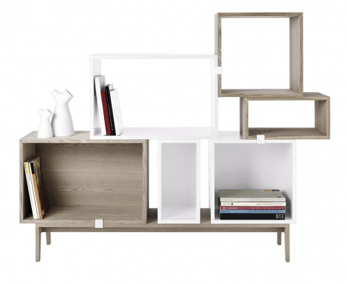 Policový systém Stacked (Muuto) dovoluje uspořádat si libovolnou sestavu, lakovaná MDF, cena podle počtu kusů, www.designville.cz 