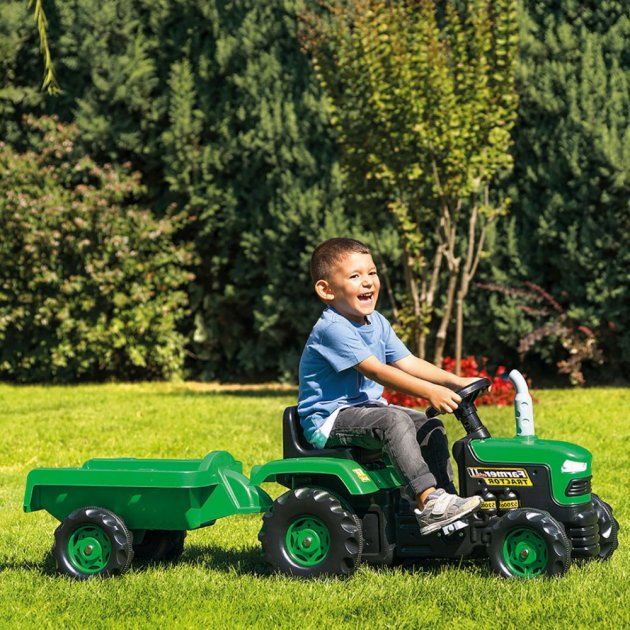 Dětský šlapací traktor s vlečkou