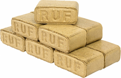 Dřevěné brikety RUF Hard Market hranaté balení 10 kg