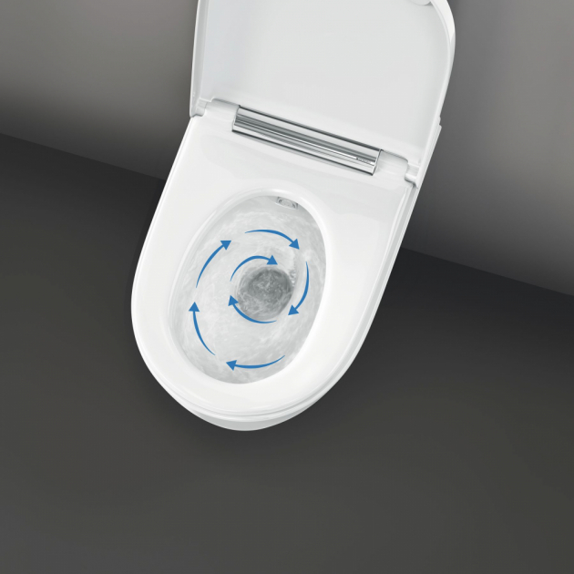 Keramická WC mísa bez splachovacího okraje s technologií splachování TurboFlush zaručí důkladné, a hlavně tiché opláchnutí WC mísy. 