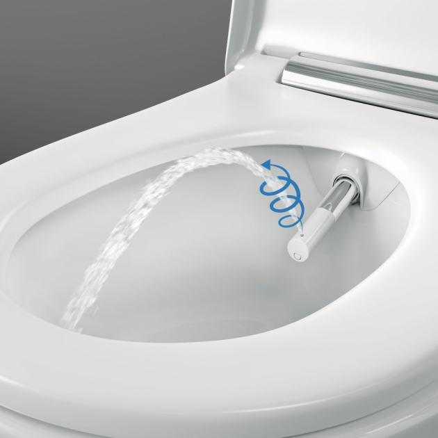 Technologie sprchování WhirlSpray zabezpečuje důkladnou a zároveň úspornou očistu vodou. 