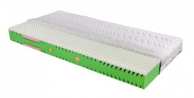 Na míru se vyrábí matrace Vanessa Comfort ze studené pěny s povrchem z paměťové pěny, 4 tvrdosti matrace, 90 × 200 cm