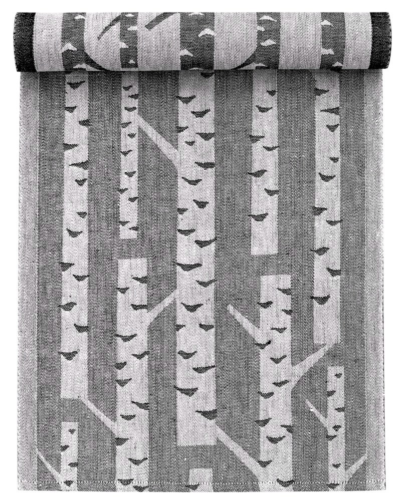 Běhoun z kolekce Koivu (Lapuan Kankurit), 100% len, 35 × 120 cm