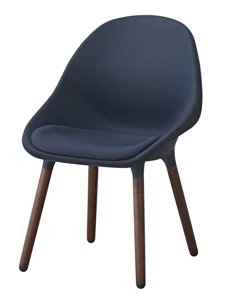 Jídelní židle Baltsar (IKEA), plast, látka 35 % bavlny a 65 % polyesteru, výška sedu 45 cm