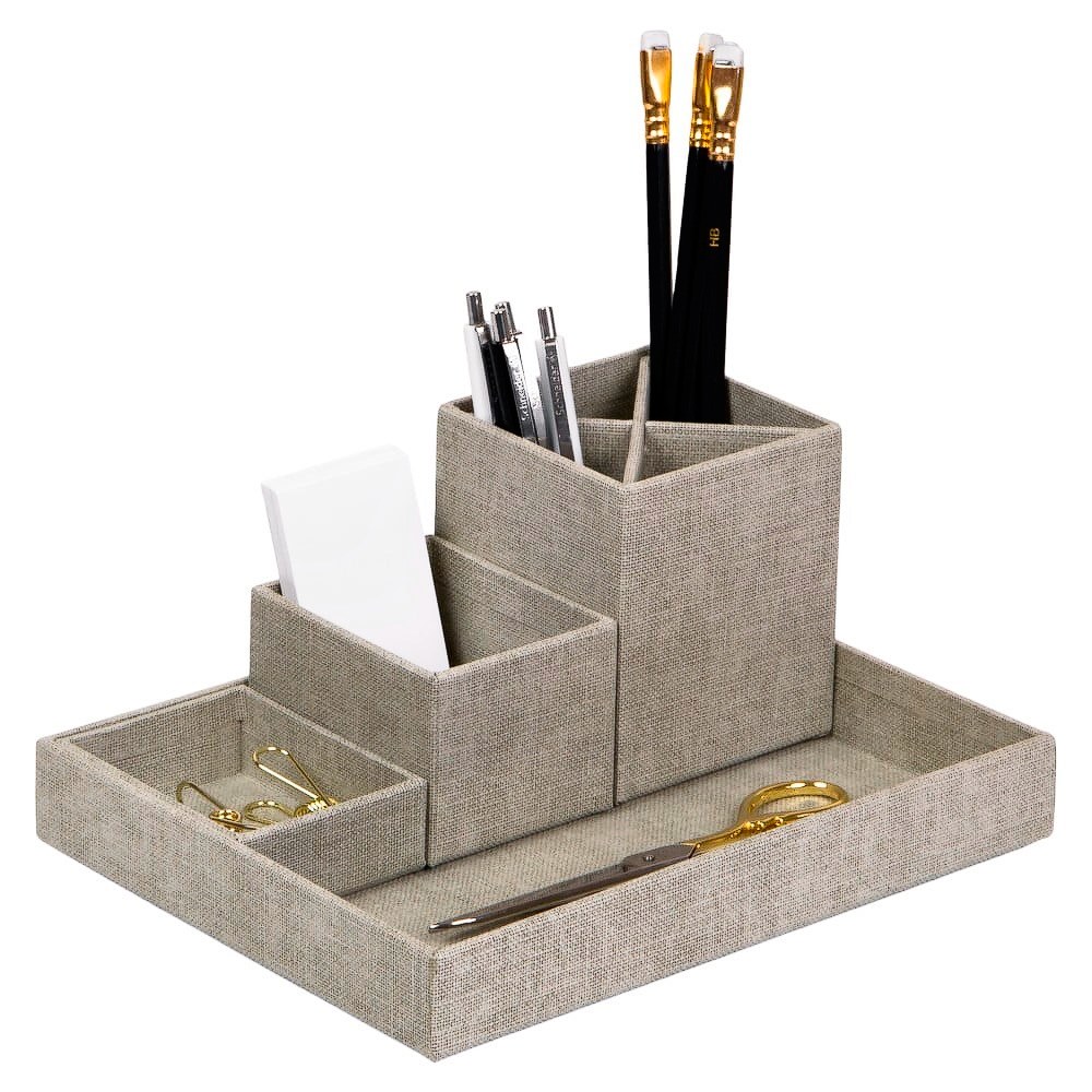 Čtyřdílný stolní organizér Lena (Bigso Box of Sweden), 23,5 × 18 × 11 cm