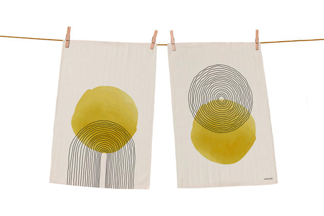 Set kuchyňských utěrek rising sun, materiál 100% bavlna, 70 × 50 cm