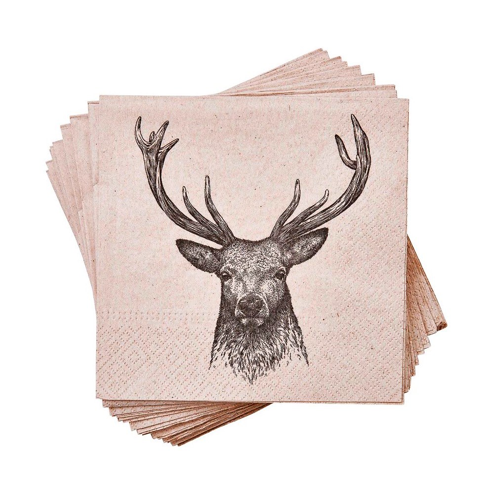 Papírové recyklované ubrousky jelen, 20 ks v balení