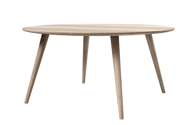 Stůl Ultra, celomasivní stolový plát, masivní nohy, Ø 160 cm, cena 2 999 euro