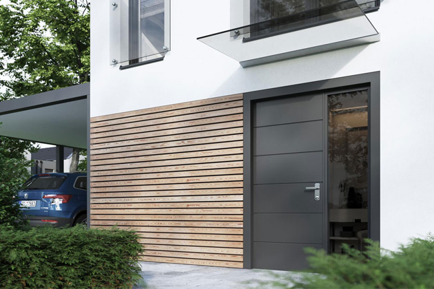 Skleněné stříšky – designový šperk u vchodu do domu