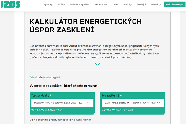 Kalukulátor energetických úspor