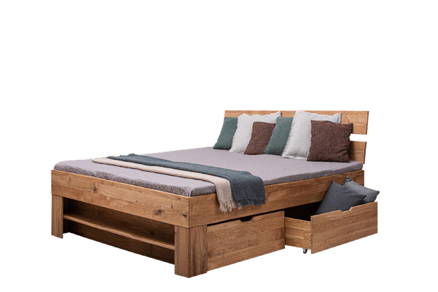 Dubová masivní postel Sofi, olejované provedení, 180 × 200 cm, cena 8 990 Kč
