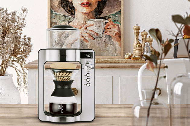 Kávovar na filtrovanou kávu CM 4012, automatický nebo manuální režim s možností nastavení individuální teploty a intenzity, cena 2 990 Kč