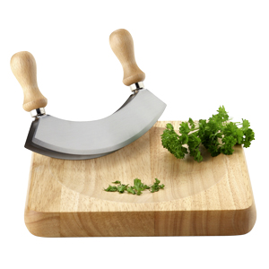 Krájecí prkénko pro kolíbkový nůž, gumovníkové dřevo, 22,5 × 22,5 × 2,8 cm, cena 539 Kč