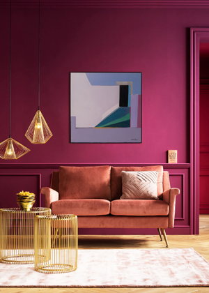 5 Ručně malovaný obraz Purple v rámu, 113 × 113 cm, cena 7 090 Kč