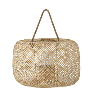 Lucerna Musu, přírodní bambusové dřevo, sklo, výška 32 cm, cena 3 172 Kč