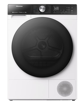 Sušička DH5S102BW, kapacita 10 kg, 17 programů včetně 30minutového, aplikace Connect Life, cena 14 990 Kč, cz.hisense.com