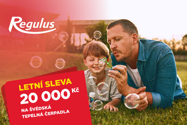 Tepelná čerpadla se slevou 20 000 Kč – letní akce společnosti Regulus