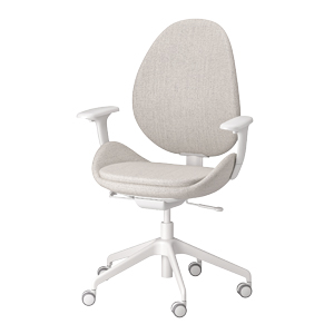 Ergonomická židle Hattefjäll, výškově nastavitelný sedák, naklápěcí mechanismus, cena 7 490 Kč