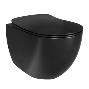 Klozet Uni RimOff Chrome, matná černá glazura, cena 9 342 Kč