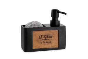 Plastový dávkovač na saponát s přihrádkou na houbičku, objem 200 ml, cena 307 Kč, www.allegro.cz