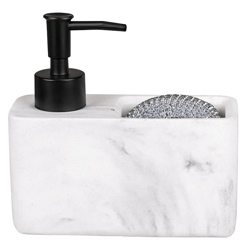 Dávkovač saponátu Resa Marble s přihrádkou na houbičku, cena 339 Kč