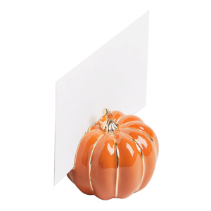 Z recyklovaného zinku je stojánek na jmenovky Orange Pumpkin, cena 289 Kč / 2 ks