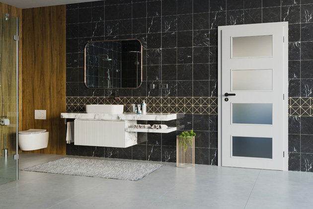 Interiérové dveře STYL17 s povrchem CPL – BÍLÁ PREMIUM a sklem SATINATO. Zdroj: SOLODOOR a.s. Interiérové dveře STYL17 s povrchem CPL – BÍLÁ PREMIUM a sklem SATINATO. Zdroj: SOLODOOR a.s.