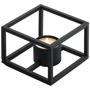 Ohřívač na čajovou konvici Cubo, práškově lakovaná ocel, 10 × 10 × 6,5 cm, cena 619 Kč