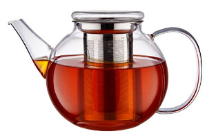 Konvice na čaj Tea Time, borosilikátové sklo, nerezová ocel, objem 1,2 l, cena 799 Kč