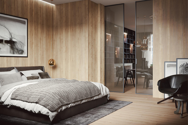 Posuvné dveře IDEANET v posuvu do stropu PREMIUM           