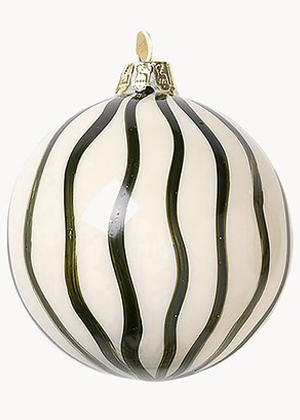 Sada ručně malovaných skleněných vánočních ozdob Lines, 4 díly, 619 Kč
