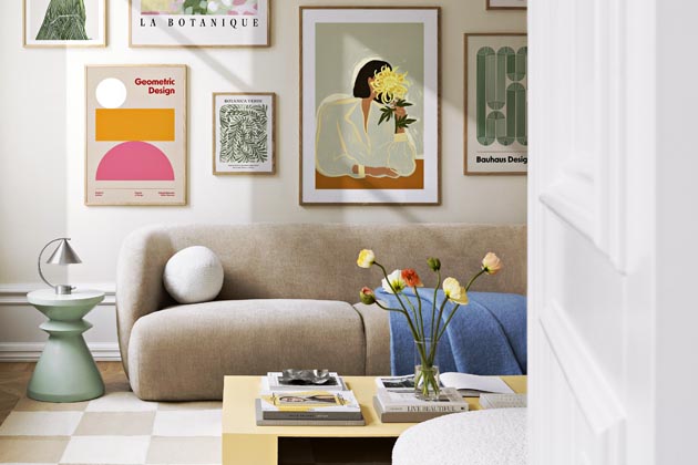 Internetový obchod s obrazy Desenio nabízí obrazové galerie sestavené podle místností, barev nebo stylů