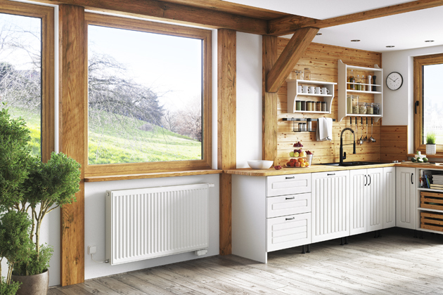 Deskový radiátor Radik Combi VK pro otopnou soustavu s nuceným oběhem, cena na dotaz