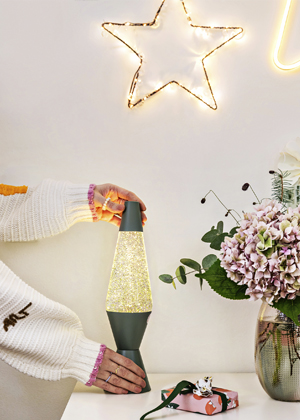 Stolní LED lampa Glitter, kov, výška 37 cm, cena 1 589 Kč