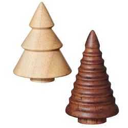 Dekorační stromek, dřevo, Ø 4,5 cm, výška 8,5 cm, cena 299 Kč/ks