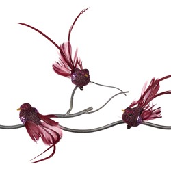 Vánoční ozdoba – zdobený ptáček na klipu, velikost cca 14 cm, cena 270 Kč