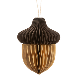 Vánoční ozdoba Honeycomb Acorn, papír, 10 × 7 cm, cena 169 Kč