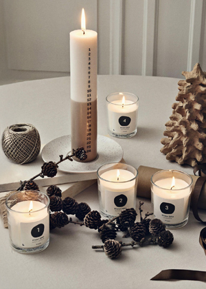 Adventní svíčka Duo, Ø 5 cm, výška 25 cm, cena 539 Kč