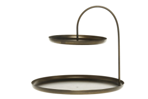 Kovový etažér Antique Brass, cena 834 Kč