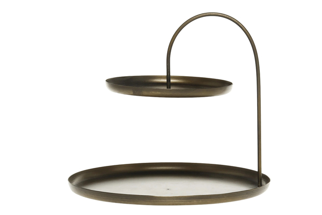 Kovový etažér Antique Brass, cena 834 Kč