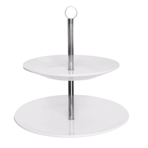 Porcel&aacute;nov&yacute; serv&iacute;rovac&iacute; stojan s kovovou tyč&iacute;, cena 298 Kč