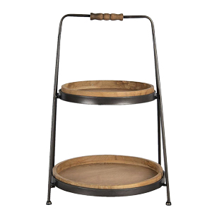 Dřevěn&yacute; etaž&eacute;r, 33 &times; 32 &times; 51 cm, cena 2 725 Kč