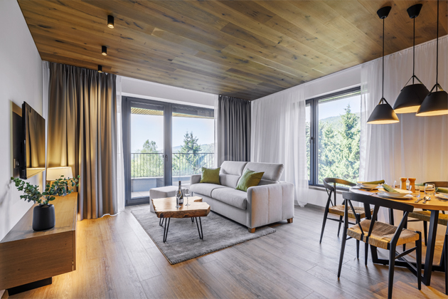 Nov&eacute; apartm&aacute;ny na&nbsp;Doln&iacute; Moravě nab&iacute;zej&iacute; komfortn&iacute; ubytov&aacute;n&iacute; laděn&eacute; do&nbsp;horsk&eacute;ho stylu. Na&nbsp;sv&eacute; si tu přijdou př&iacute;znivci designu, sportu a&nbsp;relaxu v&scaron;eho druhu. 